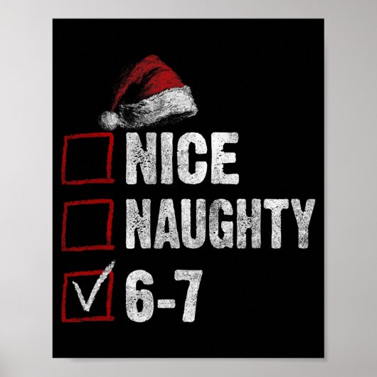 67 Meme Leuk Stout 67 Grappige Kerst Jongens Meisj Poster (Voorkant)