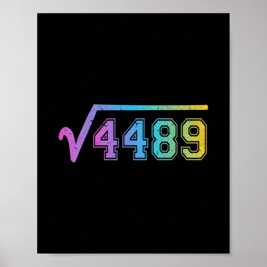 67 Meme Leuke Vierkantswortel 4489 Tiener Zes Zeve Poster (Voorkant)