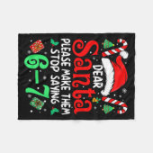 67 Meme Lieve Sint 6 7 Grappige Kerstmis Zes Zeven Fleece Deken (Voorkant (Horizontaal))