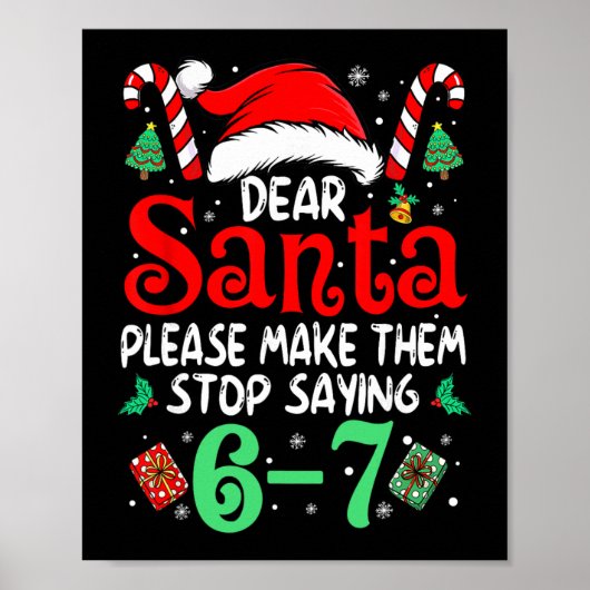 67 Meme Lieve Sint 6 7 Grappige Kerstmis Zes Zeven Poster (Voorkant)