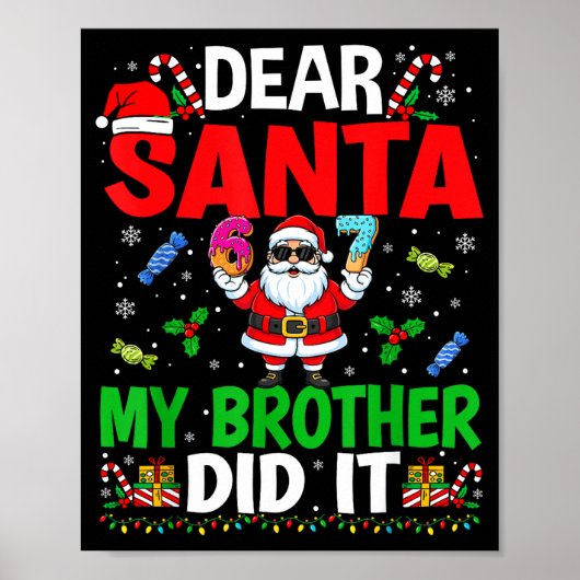 67 Meme Lieve Sint Mijn Broer Heeft Het Gedaan Gra Poster (Voorkant)