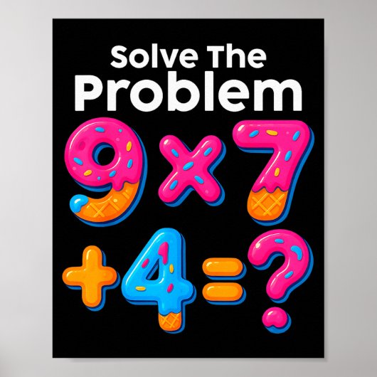 67 Meme Math Teacher Ice Cream Drip 6 7 Brainrot S Poster (Voorkant)