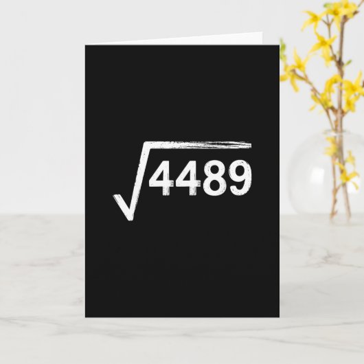 67 Meme Math Teacher Square Root 4489  Kaart (Gele Bloem)