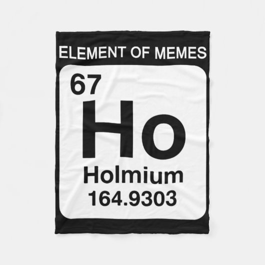67 Meme Nummer Element Van Memes Periodiek Systeem Fleece Deken (Voorkant)