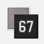 67 Meme Nummer Zes Zeven Gen Alpha Jargon 6 7  Magneet (Voorkant / Achterkant)