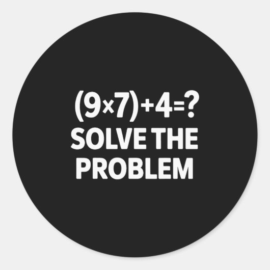 67 Meme Pemdas Elementary Math Teacher  Ronde Sticker (Voorkant)