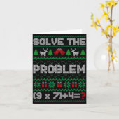 67 Meme Pemdas Math Joke Teacher Ugly Christmas Sw Kaart (Gele Bloem)