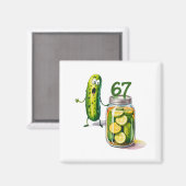 67 Meme Pickle Verrassing Een Pot Gesneden Augurke Magneet (Voorkant / Achterkant)