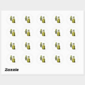 67 Meme Pickle Verrassing Een Pot Schijfjes Augurk Ronde Sticker (Vel)