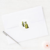 67 Meme Pickle Verrassing Een Pot Schijfjes Augurk Ronde Sticker (Envelop)