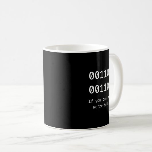 67 Meme Programmer Binary Code Funny Six Seven Pro Koffiemok (Voorkant rechts)