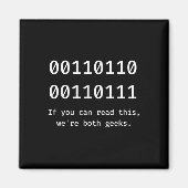 67 Meme programmeur binaire code grappig zes zeven Magneet (Voorkant)