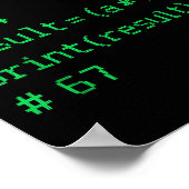 67 Meme Python Code Result Geek Humor Six Seven Pr Poster (Hoek)