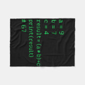 67 Meme Python Code Result Geek Humor Zes Zeven Pr Fleece Deken (Voorkant (Horizontaal))