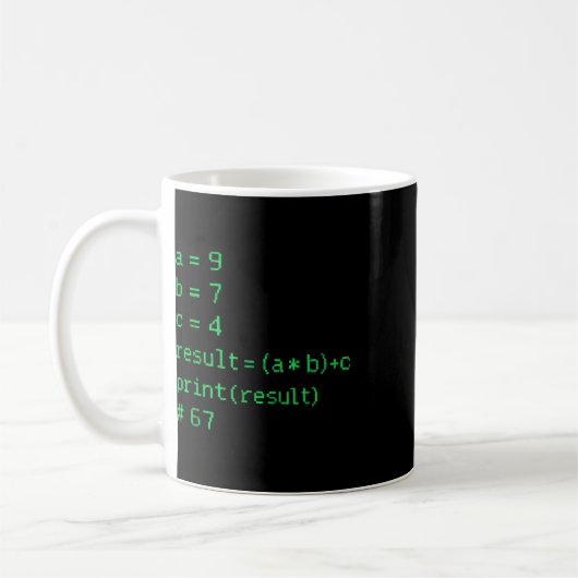67 Meme Python Code Result Geek Humor Zes Zeven Pr Koffiemok (Links)