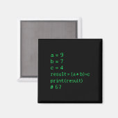 67 Meme Python Code Result Geek Humor Zes Zeven Pr Magneet (Voorkant / Achterkant)