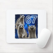 67 Meme Raccoon Howling At The Moon Parody Six Sev Muismat (Met muis)