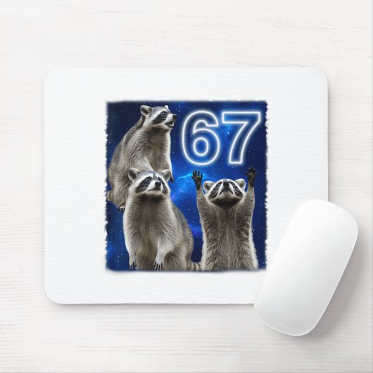 67 Meme Raccoon Howling At The Moon Parody Six Sev Muismat (Met muis)