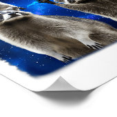 67 Meme Raccoon Howling At The Moon Parody Six Sev Poster (Hoek)