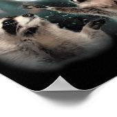 67 Meme Racoon Howling At The Moon Six Seven Trash Poster (Hoek)