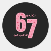 67 Meme  Ronde Sticker (Voorkant)
