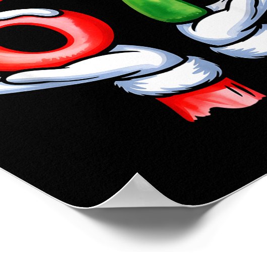 67 Meme Santa Claus Hand Funny Six Seven Christmas Poster (Hoek)