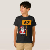 67 Meme Santa Funny Christmas 6 7 Xmas Boys Teen K T-shirt (Voorkant volledig)