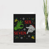 67 Meme Santa Hands Christmas Ugly Sweater Xmas Ce Kaart (Voorkant)