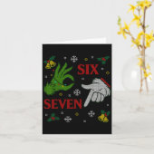 67 Meme Santa Hands Christmas Ugly Sweater Xmas Ce Kaart (Gele Bloem)