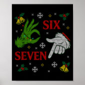 67 Meme Santa Hands Christmas Ugly Sweater Xmas Ce Poster (Voorkant)