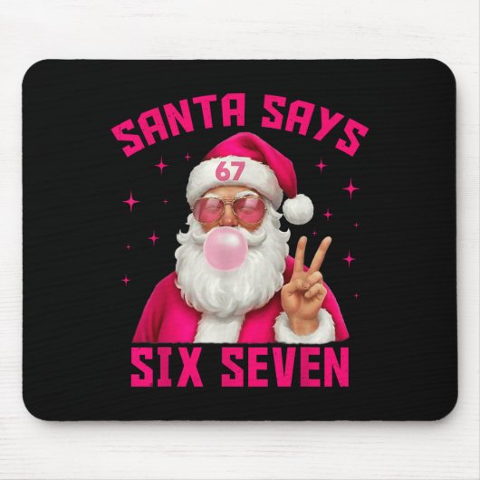 67 Meme Santa Says Six Seven Christmas Xmas Nk Gir Muismat (Voorkant)