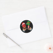 67 Meme Santa's handen Ronde Sticker (Envelop)