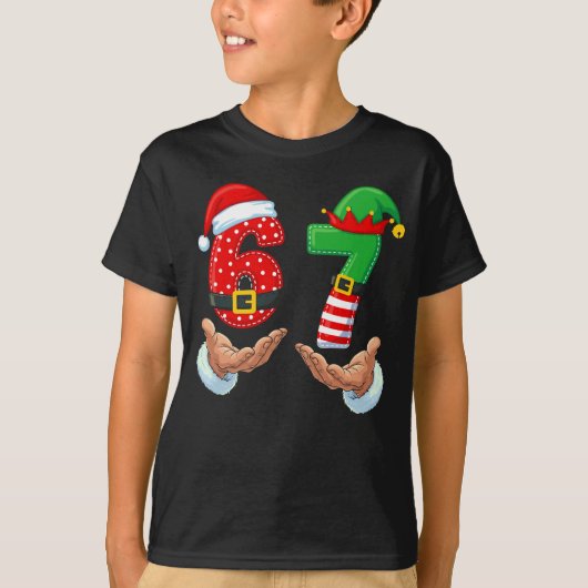 67 Meme Santa's Hands  T-shirt (Voorkant)