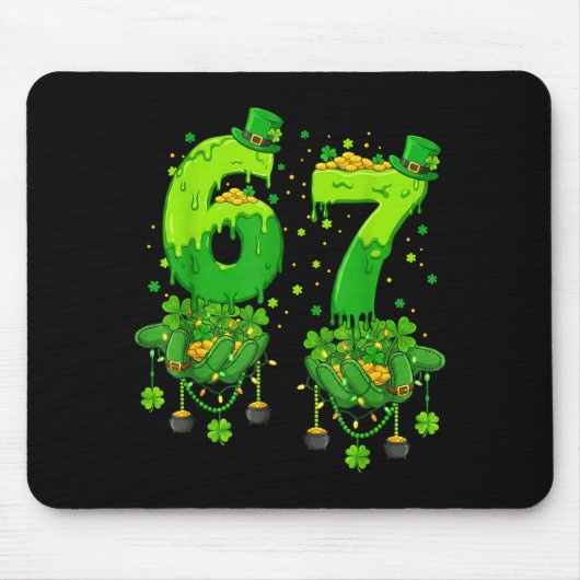 67 Meme Shamrocks Six Seven Shamrocks 6-7 St Patri Muismat (Voorkant)