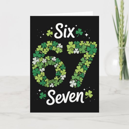67 Meme Shamrocks St. Patrick's Day 6-7 Kinderen M Kaart (Voorkant)