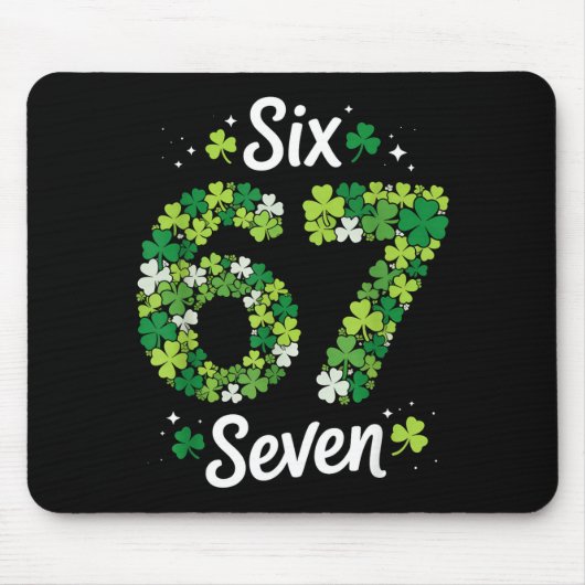 67 Meme Shamrocks St. Patrick's Day 6-7 Kinderen M Muismat (Voorkant)