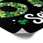 67 Meme Shamrocks St. Patrick's Day 6-7 Kinderen M Poster (Hoek)