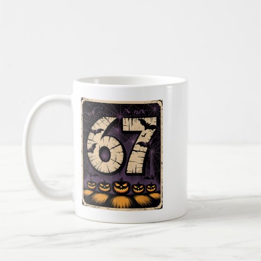 67 Meme Shirt _ Six Seven Funny Halloween Design  Koffiemok (Links)