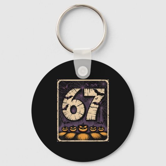 67 Meme Shirt _ Six Seven Funny Halloween Design  Sleutelhanger (Voorkant)