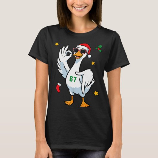 67 Meme Silly Goose 6 7 Funny Six Seven Christmas  T-shirt (Voorkant)