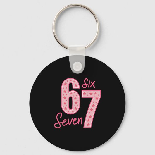 67 Meme Six Seven 1  Sleutelhanger (Voorkant)