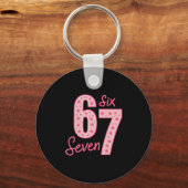 67 Meme Six Seven 1  Sleutelhanger (Voorkant)