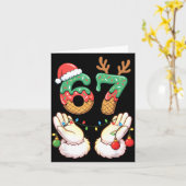 67 Meme Six Seven 6 7 Meme Funny Christmas Santa R Kaart (Gele Bloem)