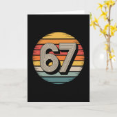 67 Meme Six Seven 6 7 Shirt Meme Funny Number Vint Kaart (Gele Bloem)