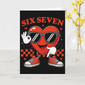 67 Meme Six Seven 6 7 Valentine Day Heart Boys Gir Kaart (Gele Bloem)
