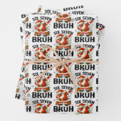 67 Meme Six Seven Bruh Funny Christmas 6 7 Inpakpapier Vel (In situ)
