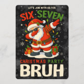 67 Meme Six Seven Bruh Funny Christmas 6 7 Kaart (Voorkant)