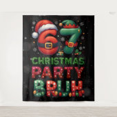 67 Meme Six Seven Bruh Funny Christmas 6 7 Wandkleed (Voorkant)