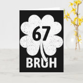 67 Meme Six Seven Bruh Grappige St. Patrick's Dag  Kaart (Gele Bloem)