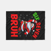 67 Meme Six Seven Bruh Sinterklaas Honkbal Grappig Fleece Deken (Voorkant (Horizontaal))